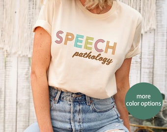 Speech Language Pathologist, SLP shirt, retro  cute Speech Therapy Shirt gift, SLP gift, Speech Language Pathology Tee, Speech Pathologist