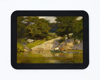 Boating in Central Park Edward Potthast New York Trees Lake Boat