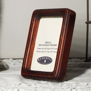 Mahonie houten rechthoek handgemaakte fotolijst rustieke antieke stijl fotolijst 2" x 3", 2,5" x 3,5", 3" x 4", 3,5" x 5", 4" x 6", 5" x 7" inch
