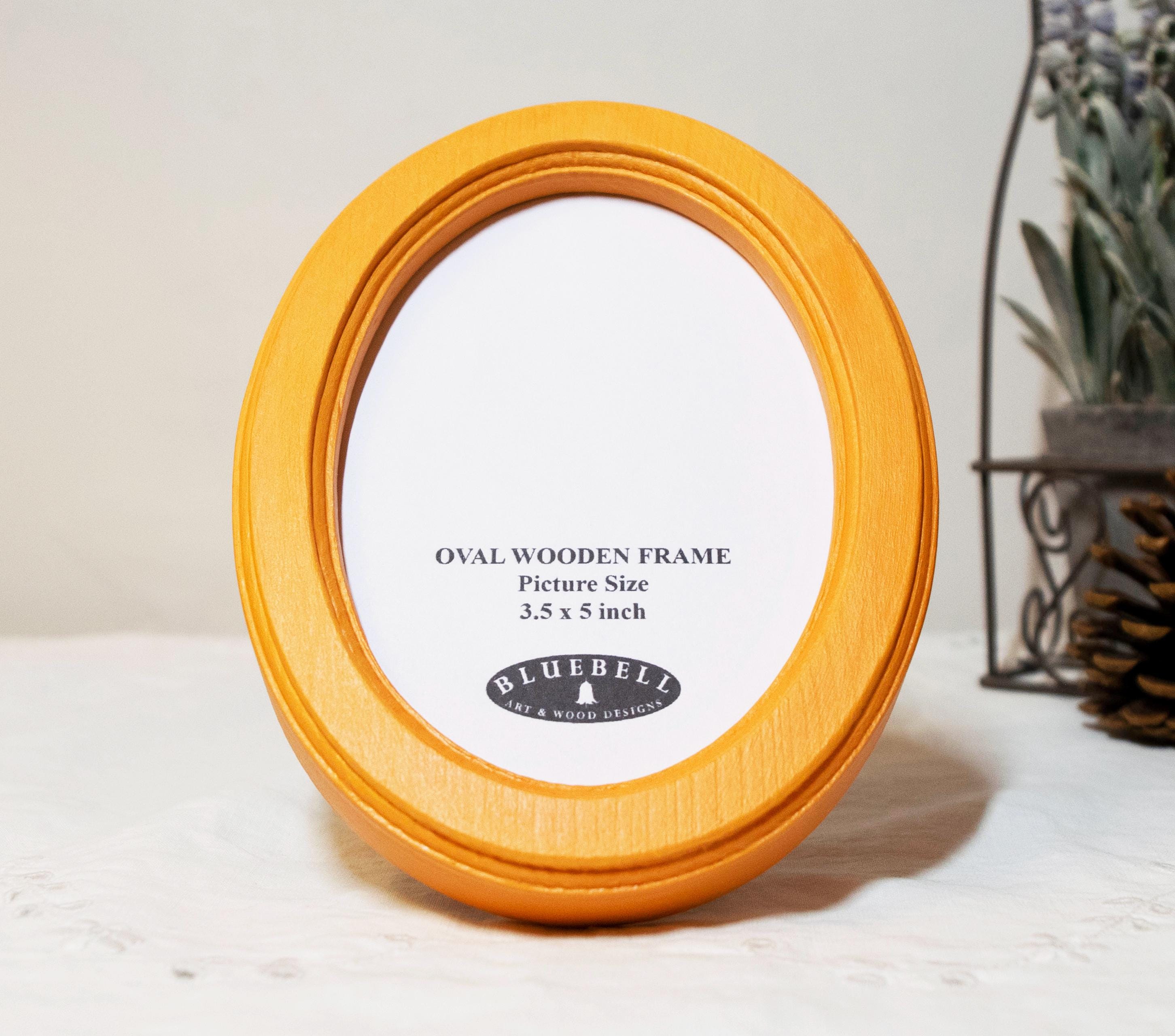 Orange Oval Wooden Photo Frame, Handmade Birch Plywood - Etsy UK