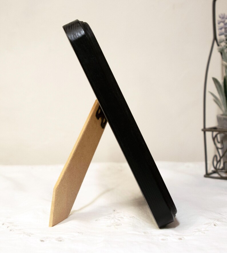 Marco rectangular de madera negra hecho a mano para fotografía, bordado de punto de cruz, estilo antiguo, 2"x3", 2.5"x3.5", 3"x4", 3.5"x5", 4"x6", 5"x7", A5/6"x8" imagen 4