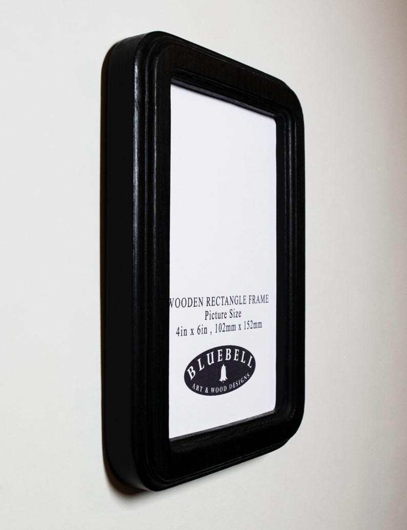 Marco rectangular de madera negra hecho a mano para fotografía, bordado de punto de cruz, estilo antiguo, 2"x3", 2.5"x3.5", 3"x4", 3.5"x5", 4"x6", 5"x7", A5/6"x8" imagen 8