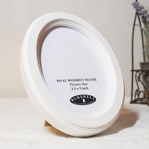 White Oval Wooden Handmade Photo Cross Stitch Embroidery Frame 2"x3", 2.5"x3.5", 3"x4", 3.5"x5", 4"x6", 5"x7", A5/6"x8", A4/8"x12"