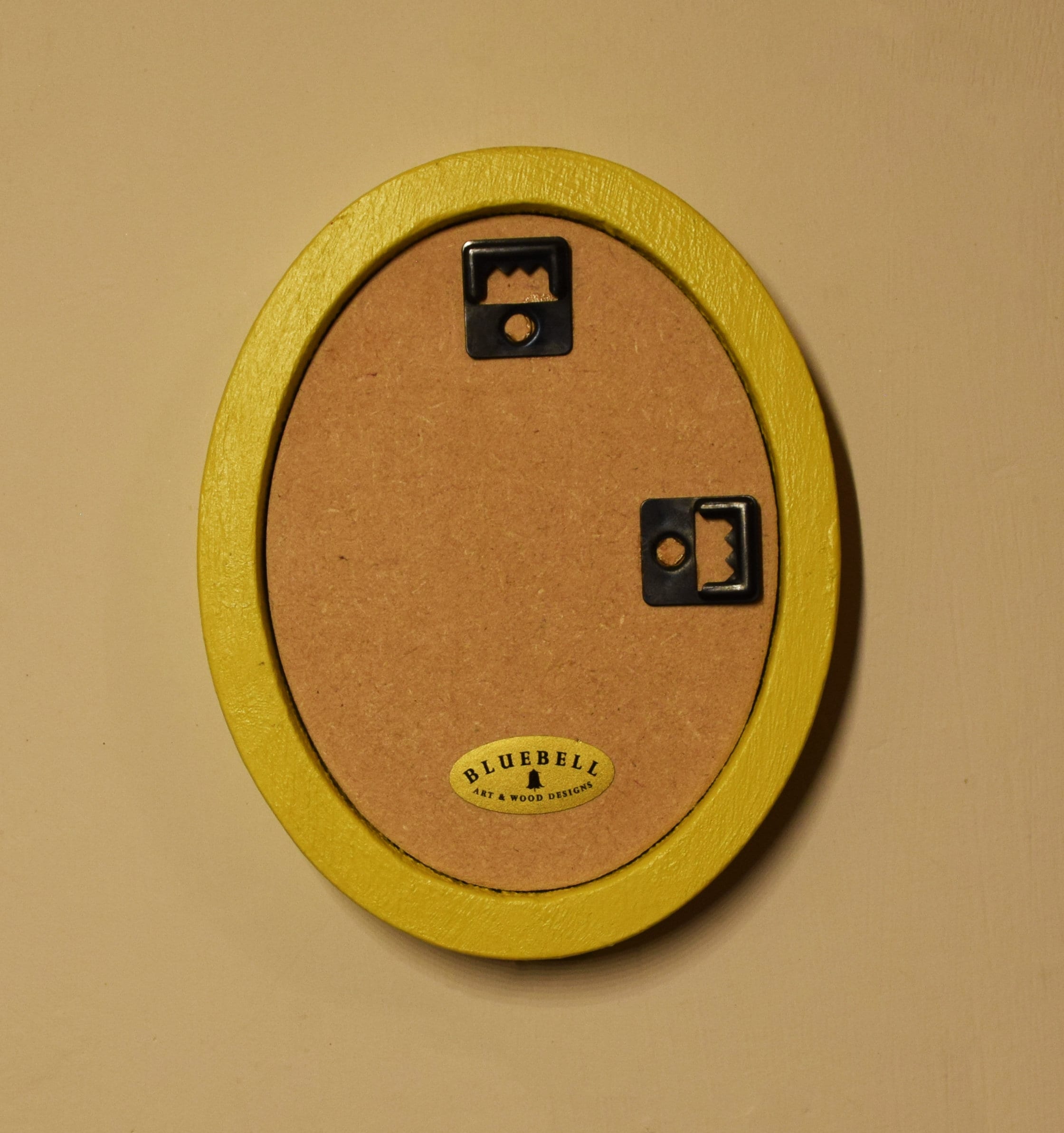 品質検査済 Oval Yellow Sunshine Handmade Frame Picture Photo Wooden 額縁