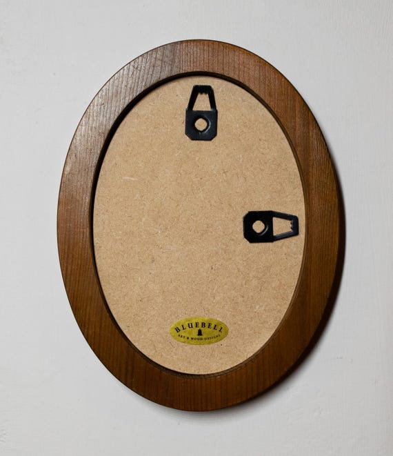 Light Oak Oval Photo Frame, Wooden Handmade Embroidery Cross