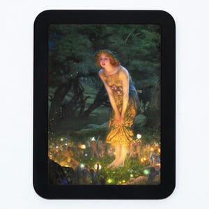 Midsummer Eve Edward Robert Hughes Pre-Raphaelitism Woman Fairy Fairies Trees Classic Painting Wooden Framed Art Print