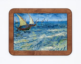 ボート ゴッホ 船 の 絵 漁船 G額 ゴッホ 浜辺の漁船 製品 製作所