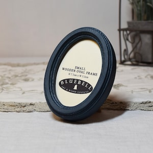 Teal Blue Oval Shaped Handmade Photo Cross Stitch Embroidery Antique Vintage Style Frame 2&quot;x3&quot;, 2.5&quot;x3.5&quot;, 3&quot;x4&quot;, 3.5&quot;x5&quot;, 4&quot;x6&quot;, 5&quot;x7&quot; Inch
