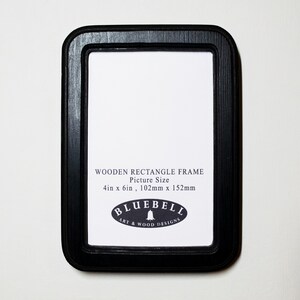 Marco rectangular de madera negra hecho a mano para fotografía, bordado de punto de cruz, estilo antiguo, 2"x3", 2.5"x3.5", 3"x4", 3.5"x5", 4"x6", 5"x7", A5/6"x8" imagen 7