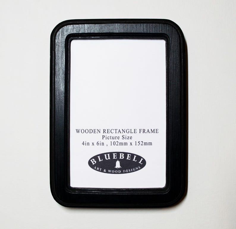 Marco rectangular de madera negra hecho a mano para fotografía, bordado de punto de cruz, estilo antiguo, 2"x3", 2.5"x3.5", 3"x4", 3.5"x5", 4"x6", 5"x7", A5/6"x8" imagen 7