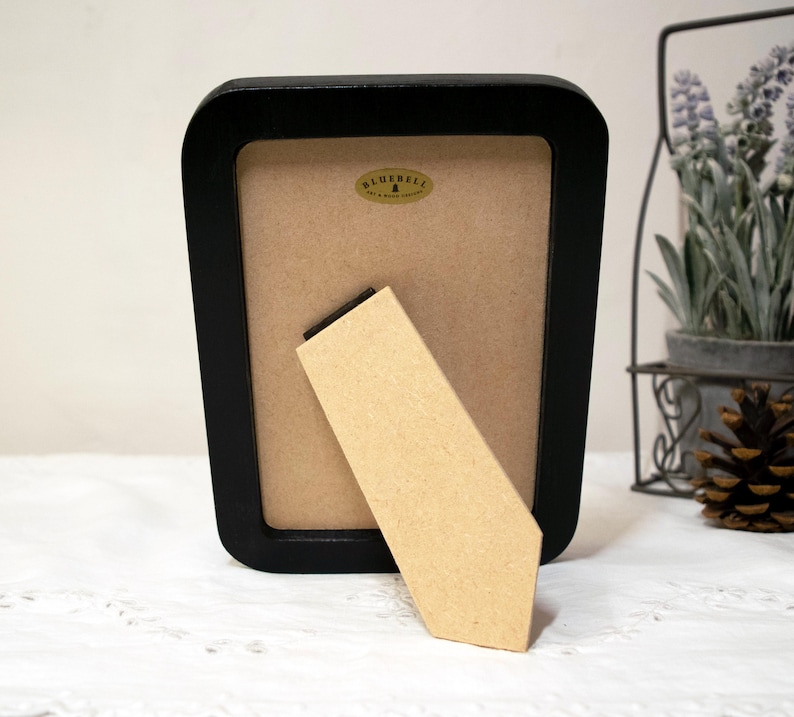 Marco rectangular de madera negra hecho a mano para fotografía, bordado de punto de cruz, estilo antiguo, 2"x3", 2.5"x3.5", 3"x4", 3.5"x5", 4"x6", 5"x7", A5/6"x8" imagen 5