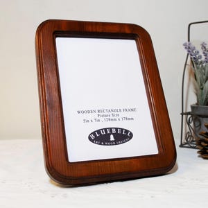 Mahogany Wooden Rectangle Handmade Photo Cross Stitch Embroidery Frame 2"x3", 2.5"x3.5", 3"x4", 3.5"x5", 4"x6", 5"x7", A5/6"x8"