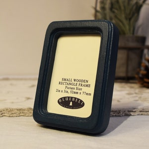 Teal Blue Wooden Rectangle Handmade Photo Cross Stitch Embroidery Antique Style Frame 2&quot;x3&quot;, 2.5&quot;x3.5&quot;, 3&quot;x4&quot;, 3.5&quot;x5&quot;, 4&quot;x6&quot;, 5&quot;x7&quot; Inches