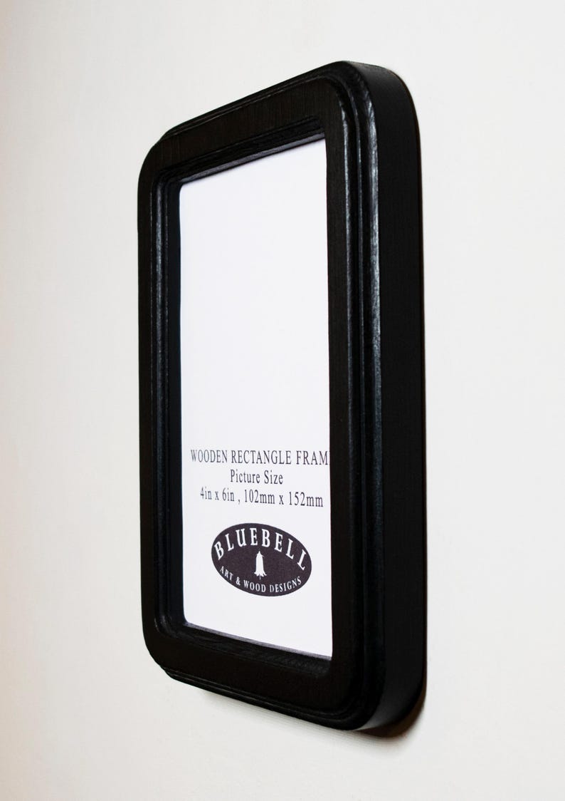 Marco rectangular de madera negra hecho a mano para fotografía, bordado de punto de cruz, estilo antiguo, 2"x3", 2.5"x3.5", 3"x4", 3.5"x5", 4"x6", 5"x7", A5/6"x8" imagen 9