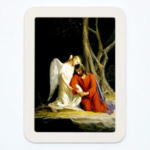 Le Christ à Gethsémani Carl Bloch Classique Religieux Jésus Catholique Chrétien Bible Peinture Impression d&#39;art encadrée en bois