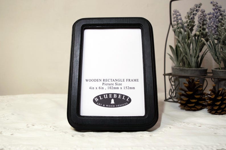 Marco rectangular de madera negra hecho a mano para fotografía, bordado de punto de cruz, estilo antiguo, 2"x3", 2.5"x3.5", 3"x4", 3.5"x5", 4"x6", 5"x7", A5/6"x8" imagen 6