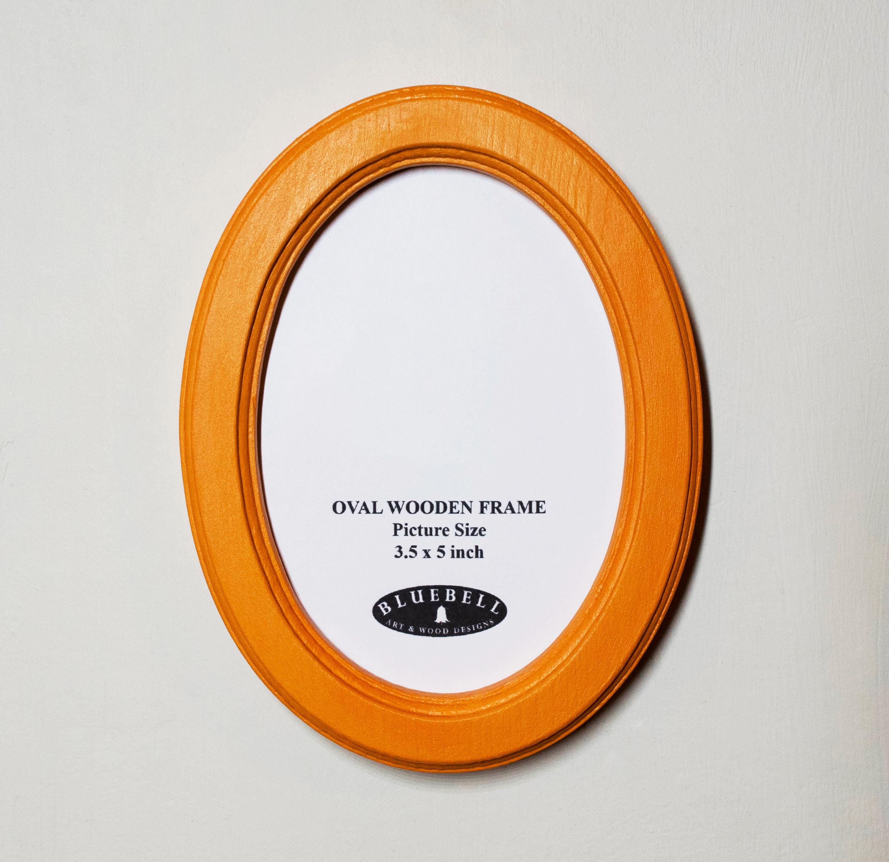 Orange Oval Wooden Photo Frame, Handmade Birch Plywood - Etsy UK