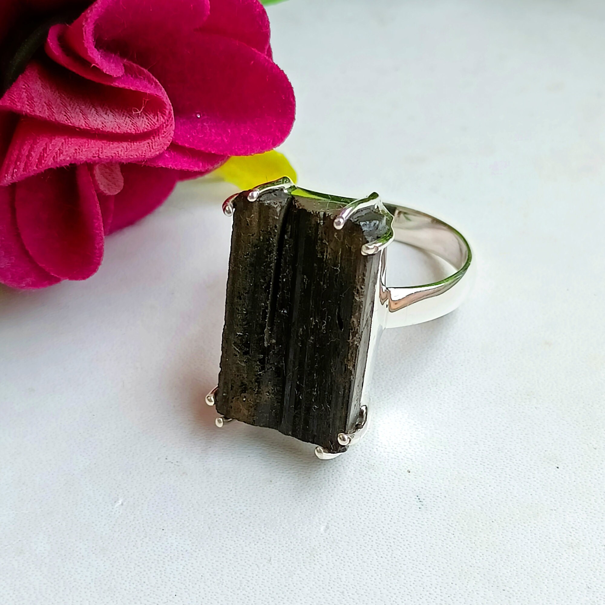 Ring Wrapped Black Tourmaline - 18k Gold Plated – Byart Crystals