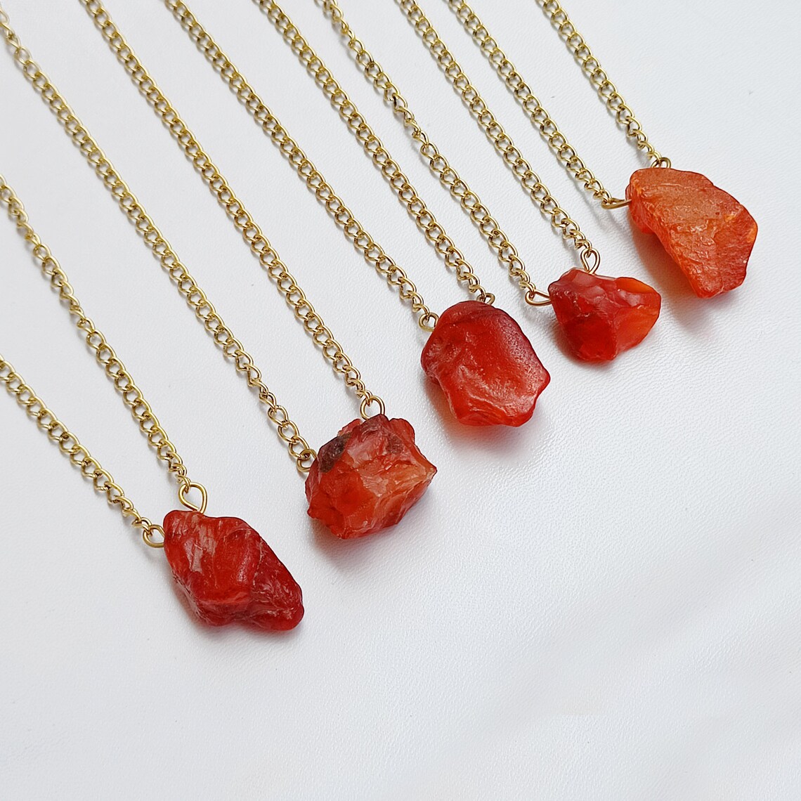 Natural Raw Carnelian Necklace Healing Crystal Pendant Etsy UK