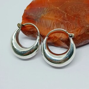 Hoop Earrings, Chunky Earrings, 925 sterling silver earrings, Helix hoops earrings, Chunky Silver Dainty Hoops for Women Gift for Her