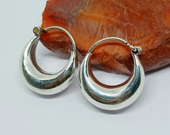 Hoop Earrings, Chunky Earrings, 925 sterling silver earrings, Helix hoops earrings, Chunky Silver Dainty Hoops for Women Gift for Her