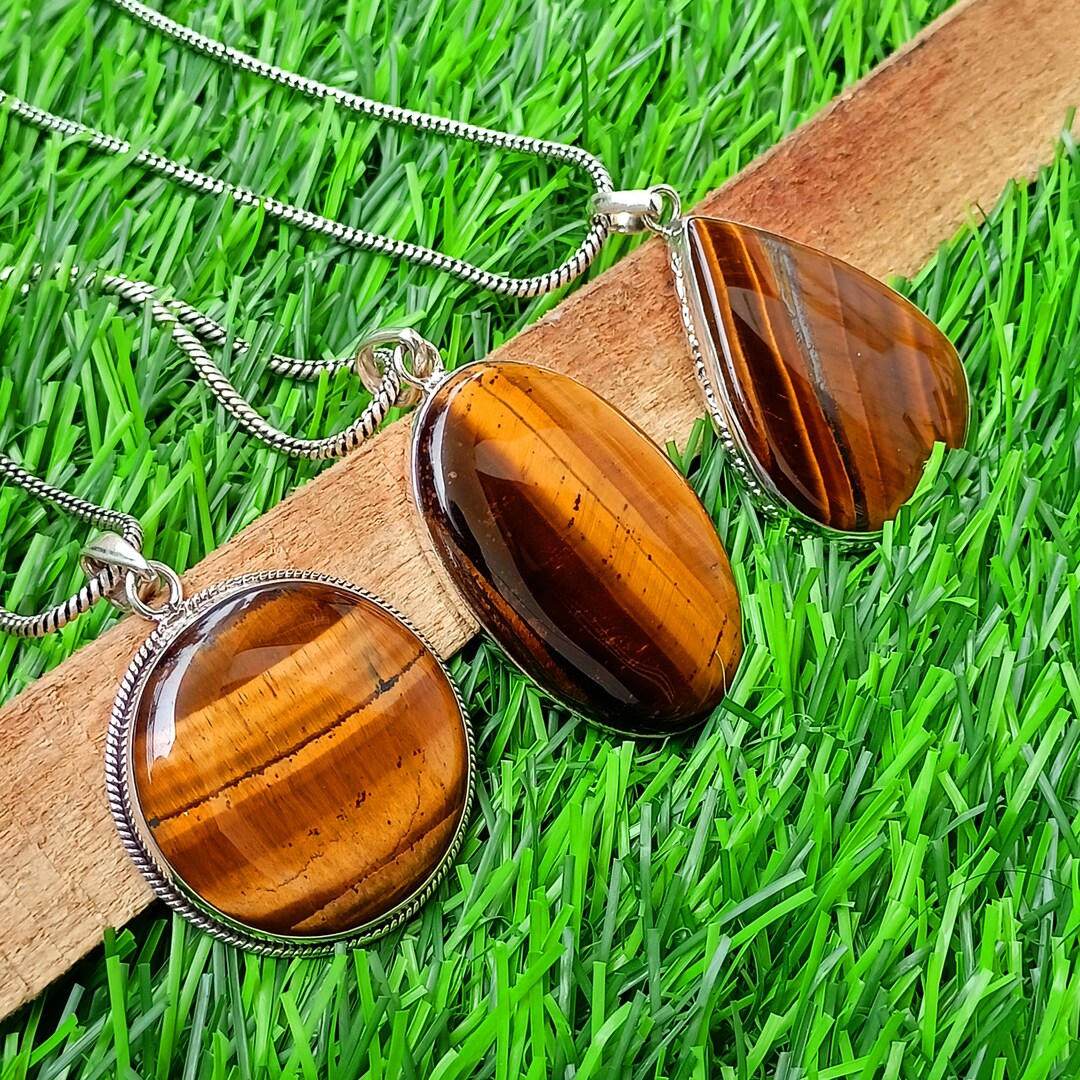 Tiger Eye Pendant, Healing Crystal Pendant, Dainty Pendant, Pendant