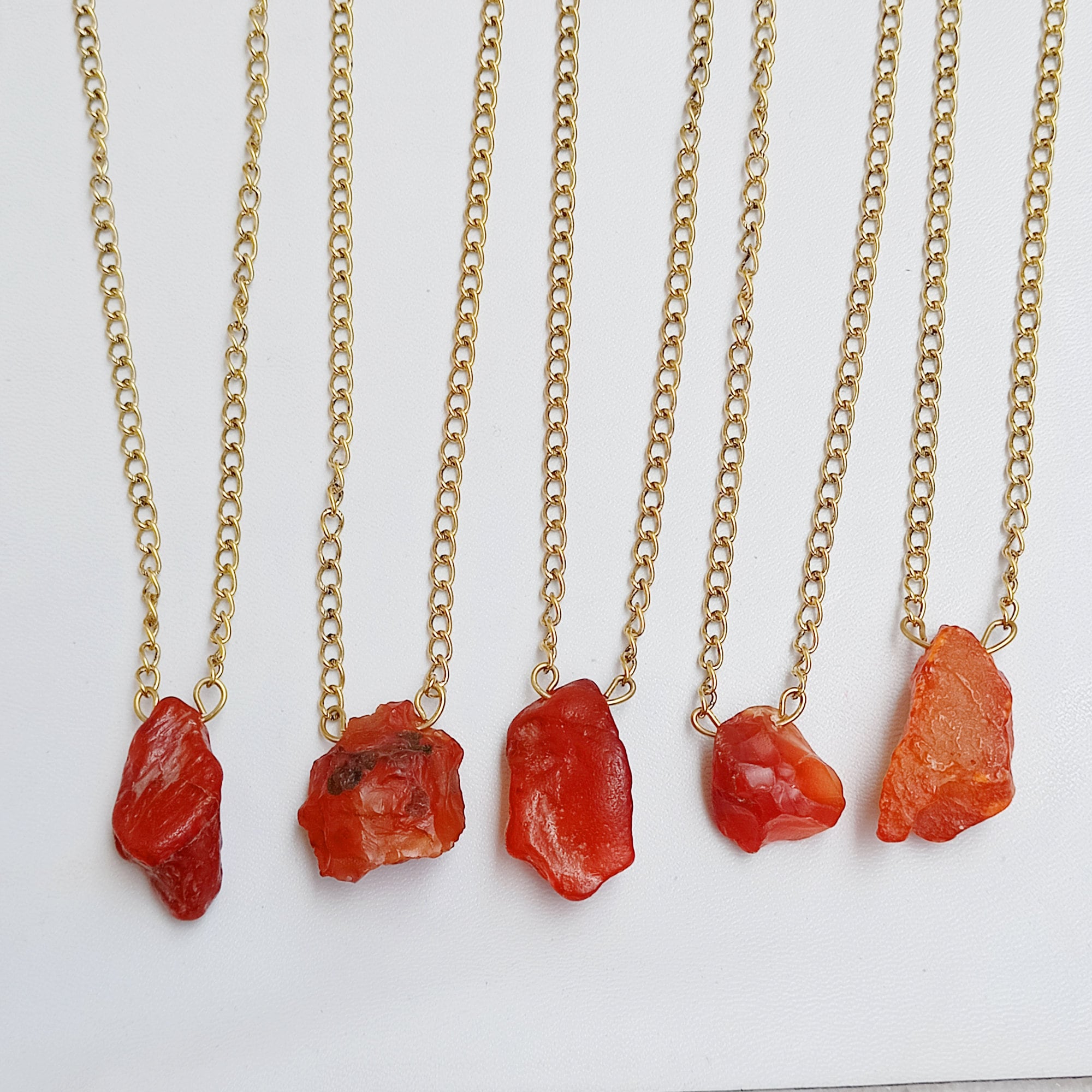 Natural Handmade Carnelian Adjustable Cord Gemstone Necklace Velvet Pouch 6/8mm Natural Handmade Carnelian Adjustable Cord Gemstone Necklace Velvet Pouch 6/8mm