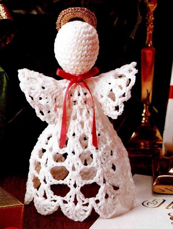 Vintage Crochet Lace Angel Pattern: Christmas Holiday Decor (Digital PDF Download)