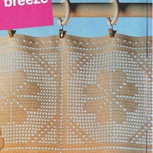 Vintage Café Lace Curtain Crochet Pattern: Floral, Adjustable Length & Width (Digital PDF Download)