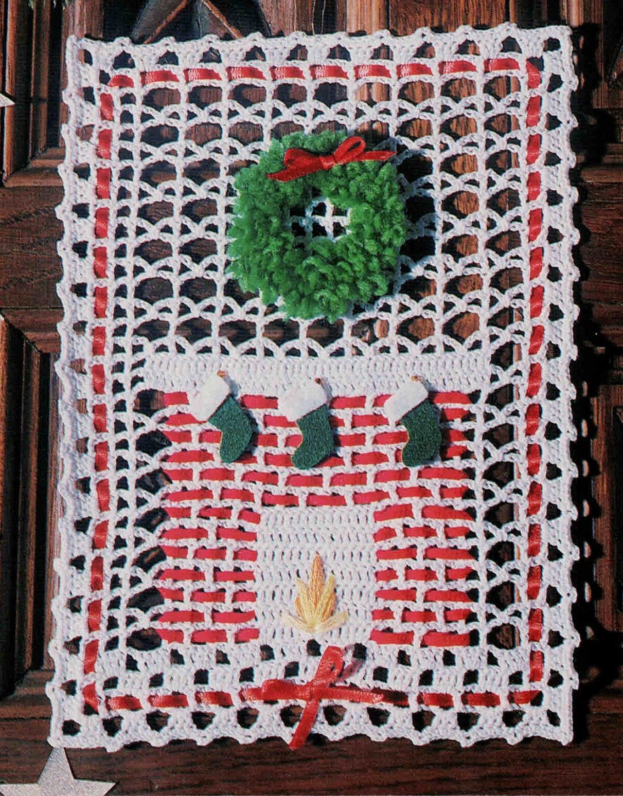 30 3D Crochet Patterns for Texture, Shape, and Standout Handmade Projects 15 Christmas Fireplace and Snowman Mats