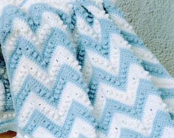 Crochet Baby Blanket Pattern: Unisex Ripple Afghan (Digital PDF Download)