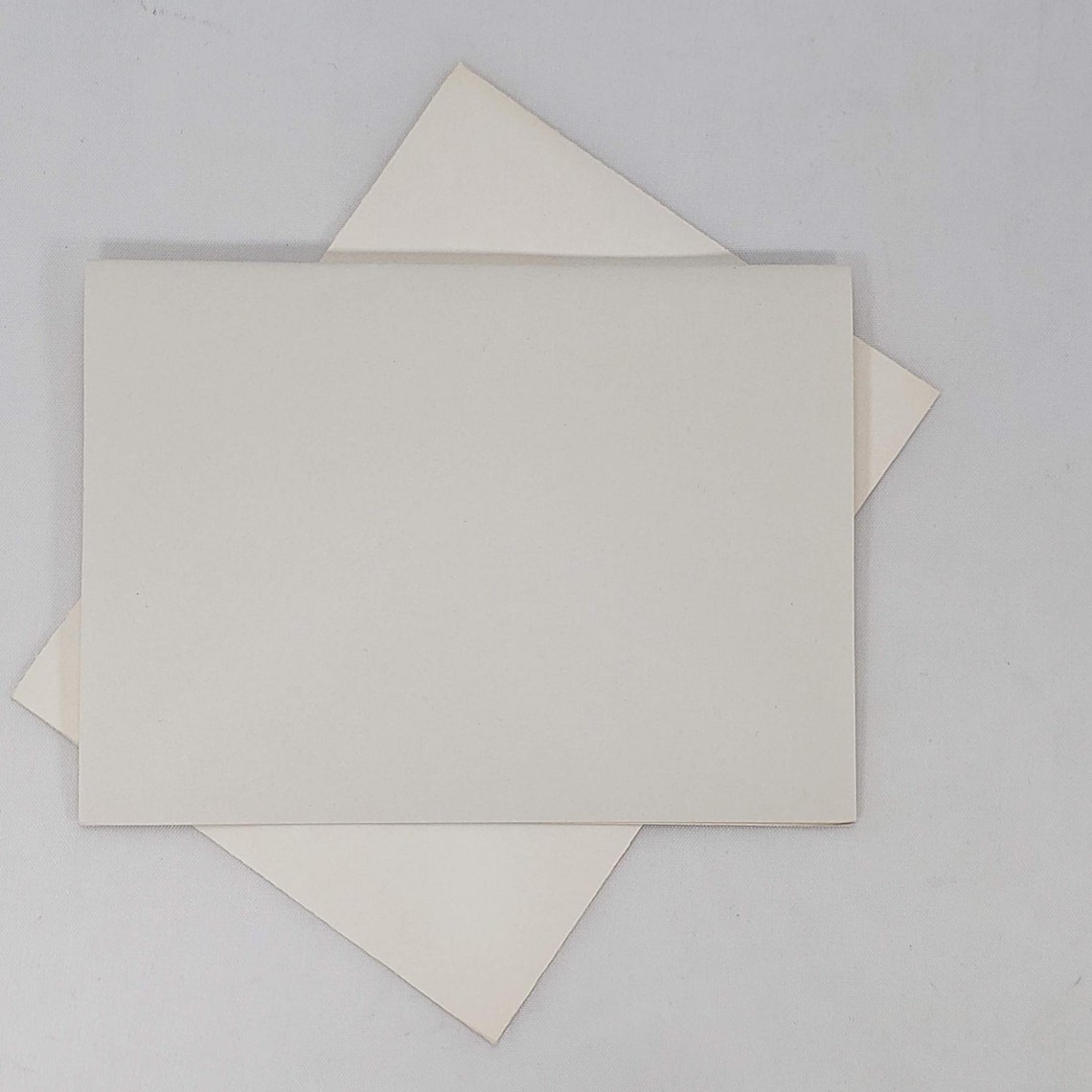 Vintage Plain Note Card Undecorated White Cut Out Card Etsy