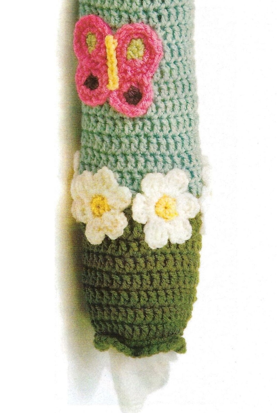 Easy Crochet Grocery Bag Storage PDF Pattern, Butterfly & Flowers, Uses