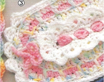 Vintage Crochet Baby Blanket Pattern: Mile a Minute Eyelet Ribbon Afghan (Digital PDF Download)