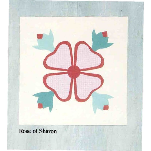 3 Vintage Patchwork Quilt PDF Patterns, 1930s Farmer's Wife Quilt Blocks: Rose of Sharon-13", Primrose-6", Tiger Lily-15", Digital Download