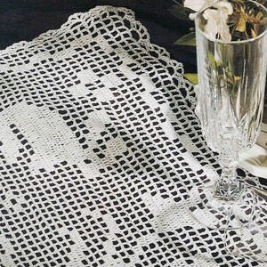 Mönster för filévirkad kaninlöpare, enkel vår- eller påskspets (digital PDF-nedladdning)