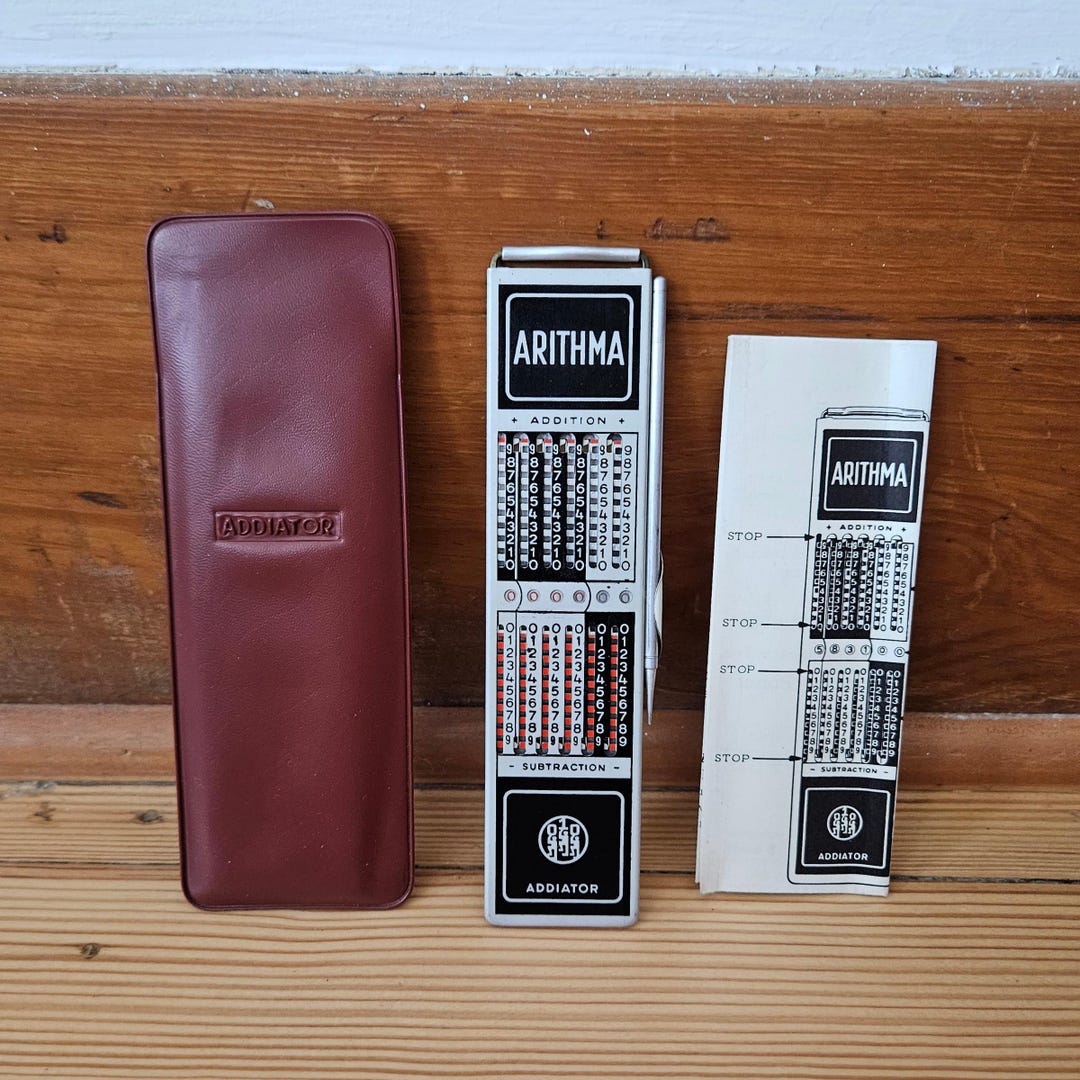 Vintage Arithma Addiator, Adding Machine Calculator W/ Stylus ...