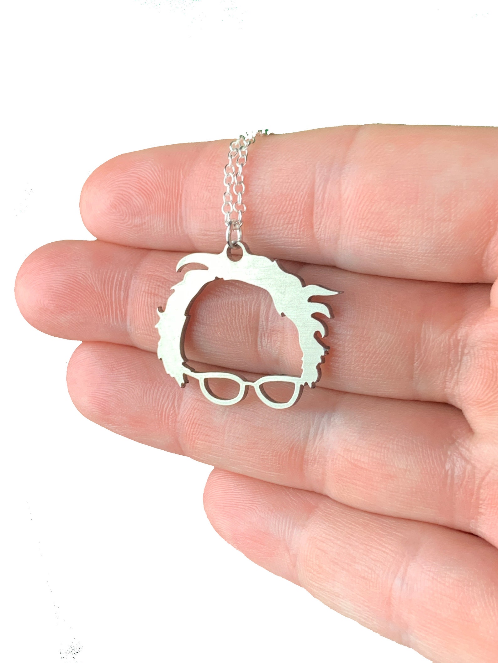 Bernie Sanders Necklace Unique Jewelry FEEL THE BERN Silver Etsy