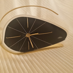 Vintage clock PRIM in brass and plastic 1950s