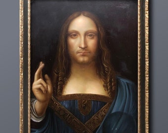 Salvator Mundi (c. 1500) von Leonardo Da Vinci Berühmt Handgemachte Reproduktion Wand Kunst Ölgemälde Auf Leinwand Wohnkultur Westliche Kunst