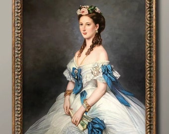 Königin Alexandra als Prinzessin von Wales (1864) Franz Xaver Winterhalter Handgemachte Replik Wandkunst Ölgemälde Auf Leinwand Western Art Decor