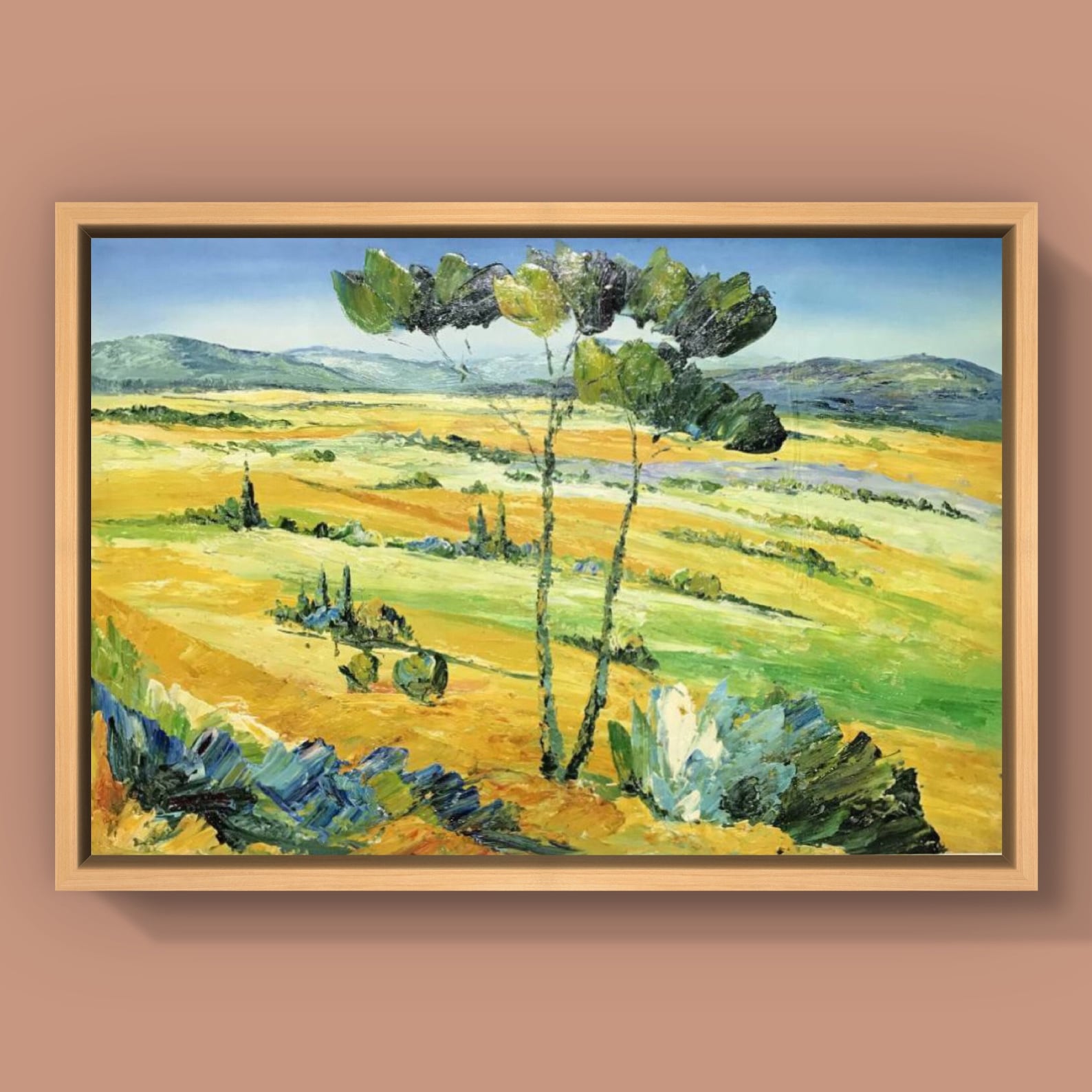 Autumn Africa Grassland Oil Painting On Canvas Trees Etsy