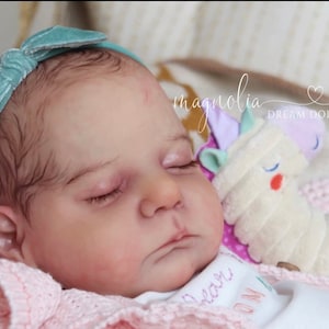 Custom order! Reborn baby doll girl LE Nevaeh by Cassie Brace 17.5 Magnolia Dream Doll painted hair