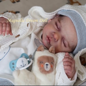 Custom Order! Reborn baby boy doll Romy by Gudrun Legler 19” COA 3-D painted hair Magnolia Dream Doll