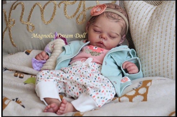 Custom Order Reborn Baby Doll Girl 20 Tia by Bonnie Sieben 3D Painted Hair Limited Edition COA Magnolia Dream Doll Etsy Australia