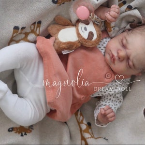 Custom Order!! Magnolia Dream Doll Reborn baby girl Everlee bySabine Altenkirch 20’’  LE COA 3-D painted hair