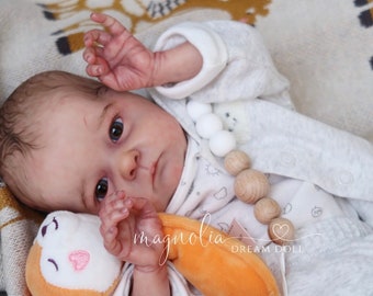 Custom Order! Reborn baby girl Tink by Bonnie Brown 18” Magnolia Dream Doll 3-D painted hair