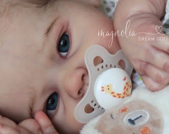 Custom order! Reborn baby doll girl 19” Magdalena by Elisa Marx 3D painted hair Magnolia Dream Doll