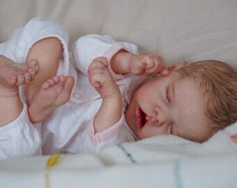 Custom order! Reborn baby doll girl boy Twin A by Bonnie Brown 17” 3D hair Magnolia Dream Doll