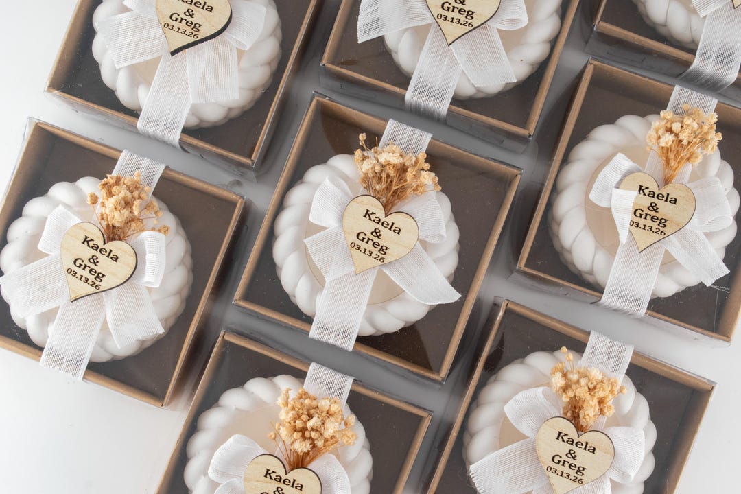Wedding Favors Candle in Bulk, Bridal Shower Gift, Stone Candle, Baby ...